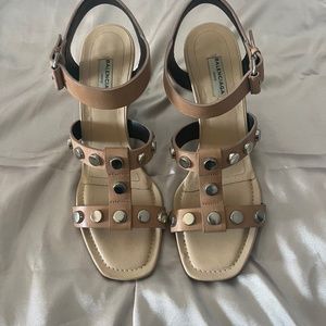 Balenciaga Open ToeTan Wedge Sandal